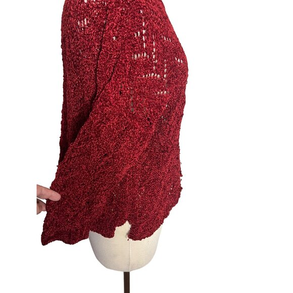 Knit Ware Elements Sweater Red Detail Knit Oversized USA Goth Chic SMALL - Picture 6 of 11